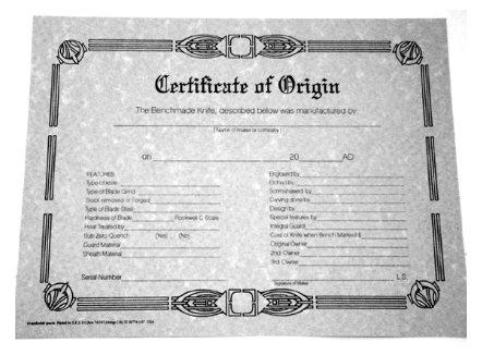 Certificates Of Origin